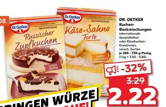 Kaufland Dr. Oetker Küchen Backmischungen Angebot