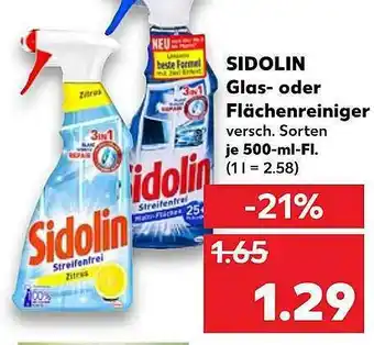 Kaufland Sidolin Glas Oder Flächenreiniger Angebot