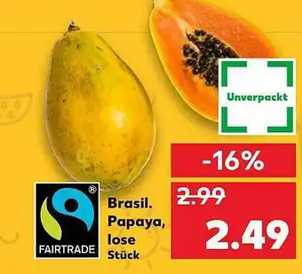 Kaufland Brasil. Papaya, Lose Angebot