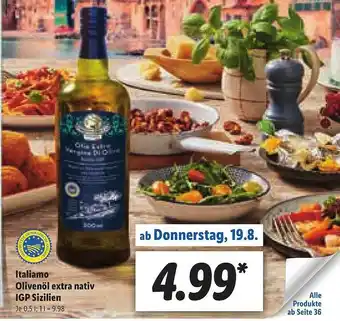 Lidl Italiamo Olivenöl Extra Nativ Igp Sizilien Angebot