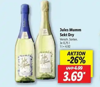 Lidl Jules Mumm Sekt Dry Angebot