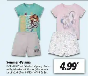 Lidl Sommer-pyjama Angebot