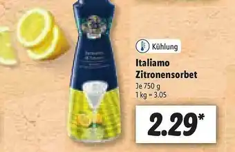 Lidl Italiamo Zitronensorbet Angebot