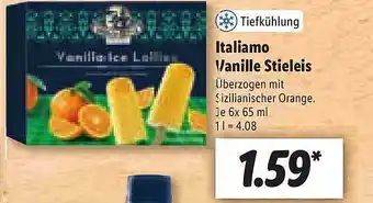 Lidl Italiamo Vanille Stieleis Angebot