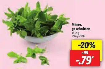 Lidl Minze, Geschnitten Angebot