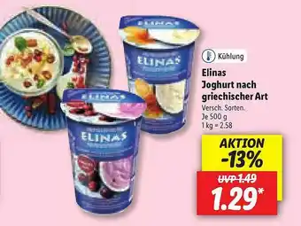 Lidl Elinas Joghurt Nach Griechischer Art Angebot