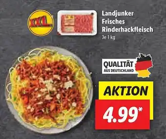 Lidl Landjunker Frisches Rinderhackfleisch Angebot