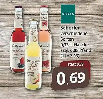 Markant Vegan Schorlen Angebot