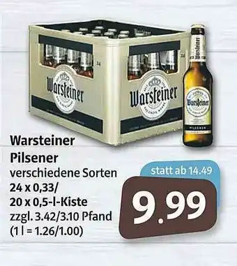 Markant Warsteiner Pilsener Angebot