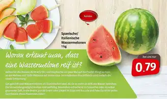 Markant Spanische-italienische Wassermelonen Angebot