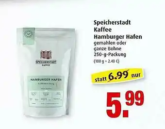 Markant Speicherstadt Kaffee Hamburger Hafen Angebot