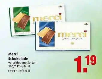 Markant Merci Schokolade Angebot