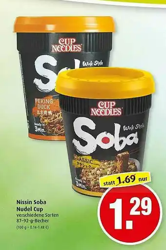 Markant Nissin Soba Nudel Cup Angebot