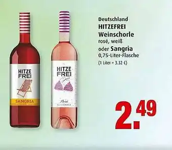 Markant Deutschland Hitzefrei Weinschorle Oder Sangria Angebot