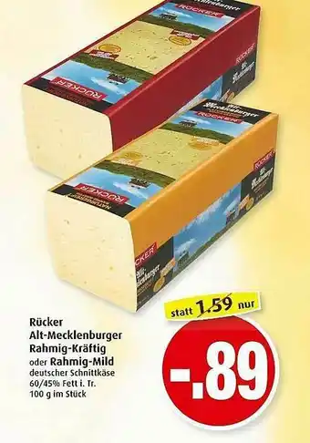 Markant Rücker Alt-mecklenburger Rahmig-kräftig Oder Rahmig-mild Angebot