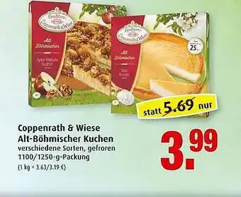 Markant Coppenrath & Wiese Alt-böhmischer Kuchen Angebot