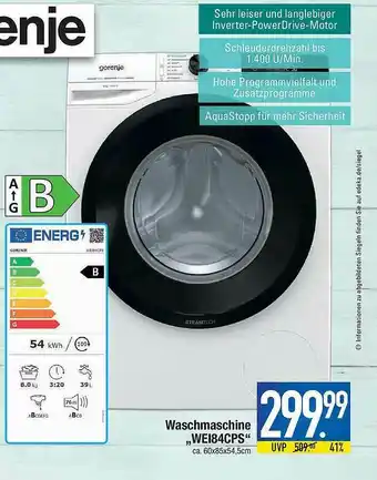 Marktkauf Gorenje Waschmaschine Wei84cps Angebot