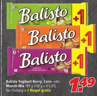 Marktkauf Balisto Yoghurt-berry, Corn- Oder Muesli-mix Angebot