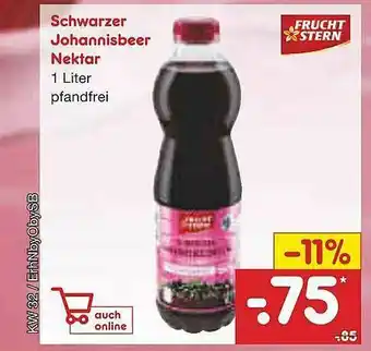 Netto Marken-Discount Schwarzer Johannisbeer Nektar Frucht Stern Angebot