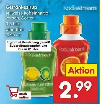 Netto Marken-Discount Getränkesirup Sodastream Angebot