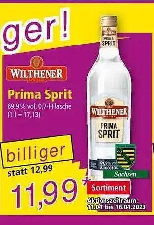 Norma Wilthener prima sprit Angebot