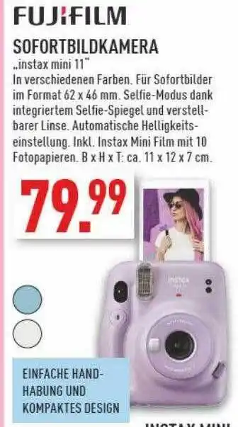 Marktkauf Fujifilm sofortbildkamera instax mini 11 Angebot