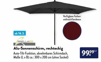 Aldi Nord Brellaco alu-sonnenschirm, rechteckig Angebot