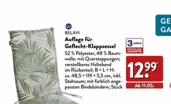 Aldi Nord Belafi auflage für geflecht-klappsessel Angebot