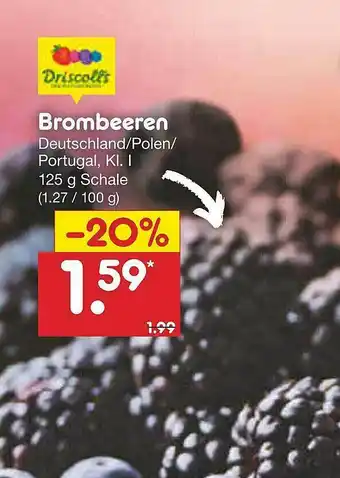 Netto Marken-Discount Driscoll's Brombeeren Angebot