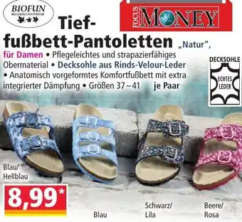 Norma Biofun Relaxing Footwear Tief fußbett Pantoletten Angebot