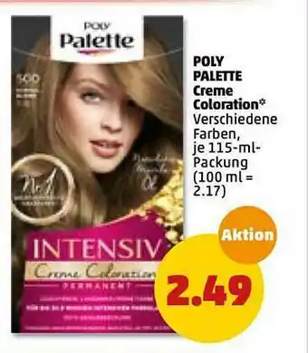 PENNY Poly Palette Creme Coloration Angebot