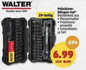 PENNY Walter Präzisionsklingen-set Angebot