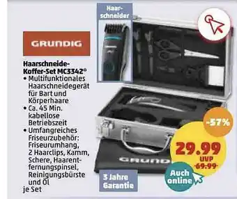 PENNY Grundig Haarschneide-koffer-set Mc3342 Angebot