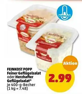 PENNY Feinkost Popp Feiner Geflügelsalat Oder Herzhafter Geflügelsalat Angebot