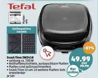 PENNY Tefal Snack Time Sw341b Angebot