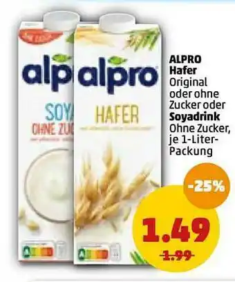 PENNY Alpro Hafer Oder Soyadrink Angebot