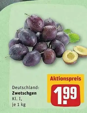 REWE Deutschland: Zwetschgen Angebot