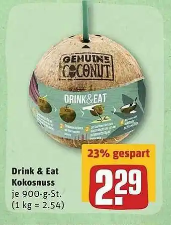 REWE Drink & Eat Kokosnuss Angebot