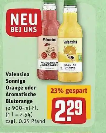 REWE Valensina Sonnige Orange Oder Atomatische Blutorange Angebot