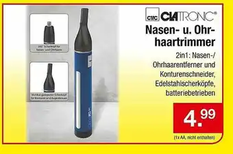 Zimmermann Clatronic Nasen- U. Ohrhaartrimmer Angebot