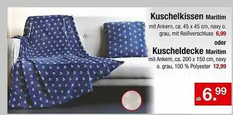 Zimmermann Kuschelkissen Oder Kuscheldecke Maritim Angebot