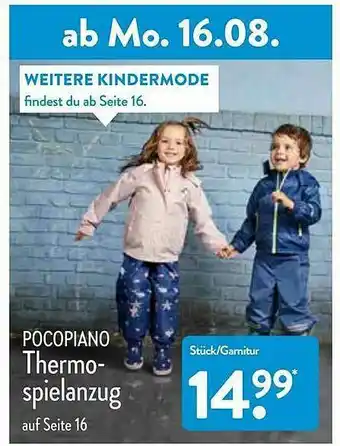 Aldi Nord Pocopiano Thermospielanzug Angebot