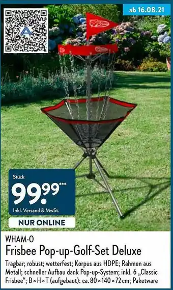 Aldi Nord Wham-o Frisbee Pop-up-golf-set Deluxe Angebot