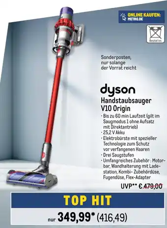 METRO Dyson Handstaubsauger V10 Origin Angebot