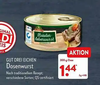 Aldi Nord Gut Drei Eichen Dosenwurst Angebot