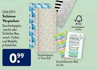 Aldi Süd Casa Deco Schönes Verpacken Angebot