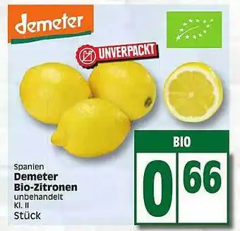 Edeka Demeter bio zitronen Angebot