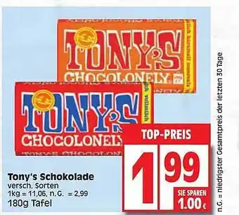 Edeka Tony's schokolade Angebot