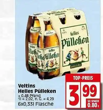 Elli Markt Veltins helles pülleken Angebot