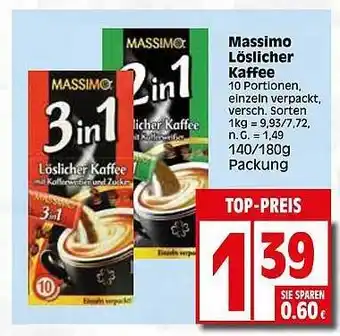 Elli Markt Massimo löslicher kaffee Angebot